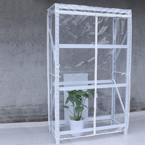 Housse de Protection Pour éTagèRe De Rangement avec Fermeture éClair Pour éTagèRes MéTalliques Pour EntrepôT Sous-Sol Balcon Protection De Stockage ExtéRieur (1/5)