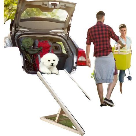 Rampa para mascotas, alturas ajustables, antideslizante, 4 alturas. (1/5)