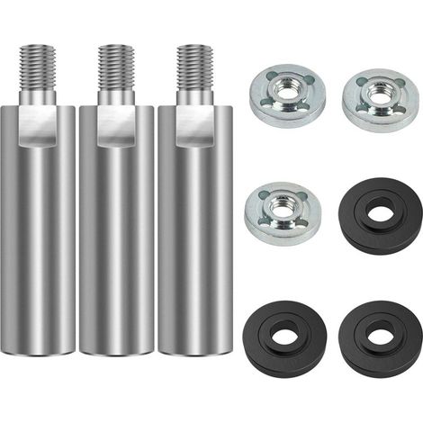 Tige de Prolongation pour Meuleuse d'Angle avec Écrou de Bride et Connecteur Polyvalent - Allonge pour Polisseuse Rotative (1/5)
