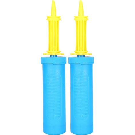 Lot de 2 pompes à air pour ballons, gonfleur manuel portable en plastique à 2 voies pour équipements de gonflage (1/5)