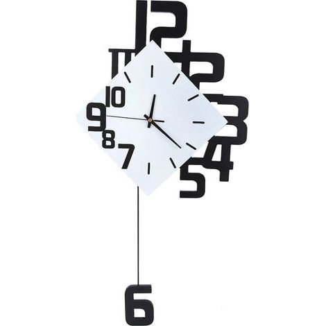 Horloge murale en fer forgé de style nordique horloge murale suspendue bar de salon. (1/5)