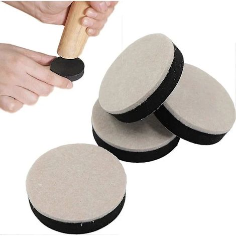 Rehausseurs de pieds de meubles ronds, patins en feutre et EVA auto-adhésifs, protections de sol empilables et insonorisantes pour lits, canapés et bureaux, 5 cm x 1,5 cm (1/5)
