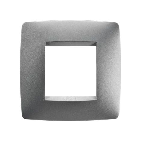 PLAQUE ONE INT. 2P TITANE GEWISS GW16122VT