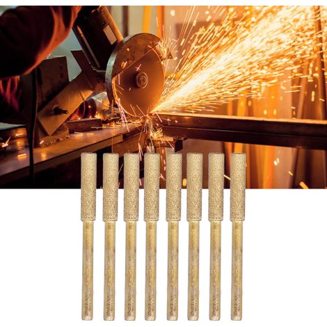 Set mit 8 Kettensägenfeilen, geeignet für elektrische Kettensägenschärfgeräte, 35,5 mm Diamantschleifköpfe. (1/5)