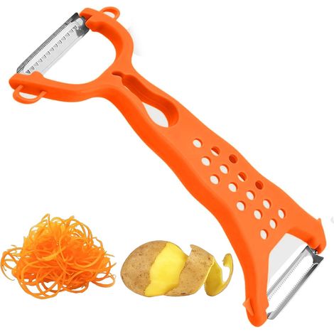 Éplucheur 2 en 1 inox – éplucher & râper, poignée ergonomique