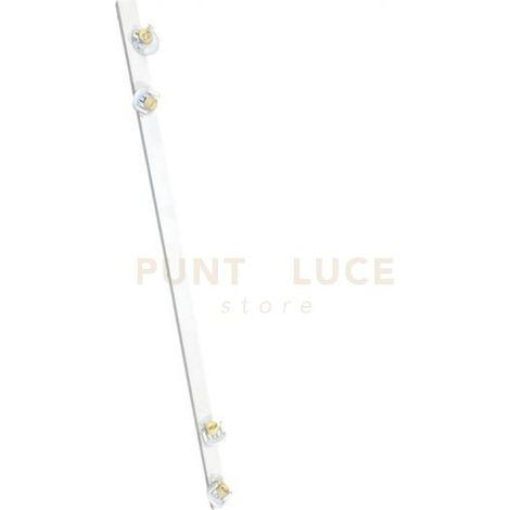 Sistema Modulare Moderno Snodo Faretti Metallo Bianco Opaco 4 Luci Gu10