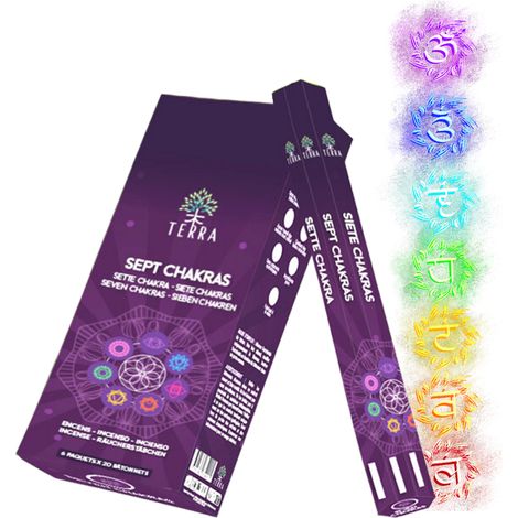 Bastoncini di incenso Terra 7 Chakra, 20 pezzi. Chakra (1/2)
