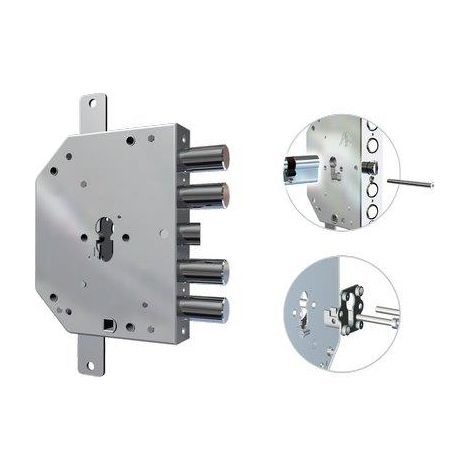 SERRATURA METALLO APPLICARE 2155 PEN/FL CR  F.SAGOM M2 TRIPL+SCR IP.MM 28 E.MM 60 SX