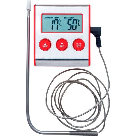Termómetro de horno con sonda cableada de 150 mm