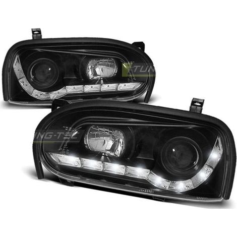 Paire de feux phares VW Golf 3 91-97 daylight led noir-27361914 (1/2)