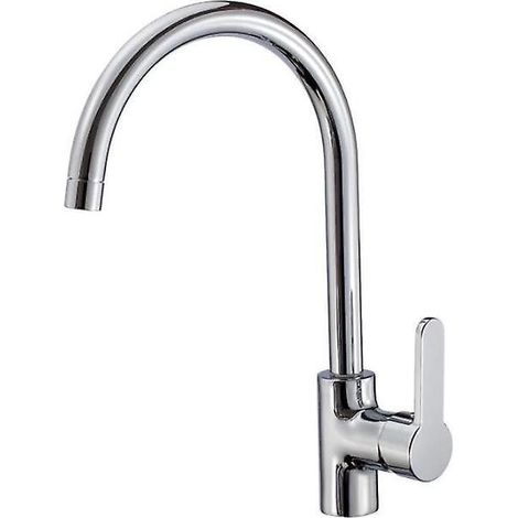 robinet De Cuisine Tout En Cuivre, Chaud Et Froid 360 Vier Rotatif Mitigeur Monotrou (1/5)