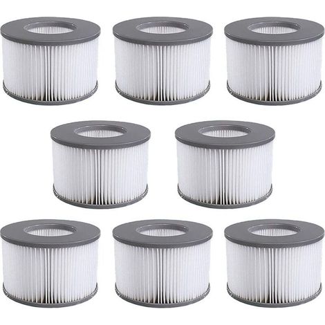 Mscomft Filtre Spa Lite pour mspa,Filtre pour mspa Lite, pour MSPA Whirlpoal Filter - Cartouches filtrantes pour sous - Bateaux et Spa Chauds - Modèle à partir de 2020 (8 pièces.)