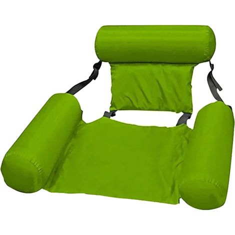 Hamac flottant, design portable, positionnement ajustable, vert (1/2)