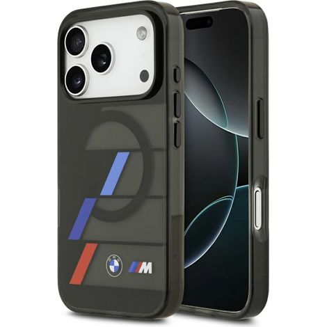 BMW M IML Metallknöpfe, dreifarbige Linien, MagSafe-Hülle für iPhone 17 Pro, Schwarz (1/3)