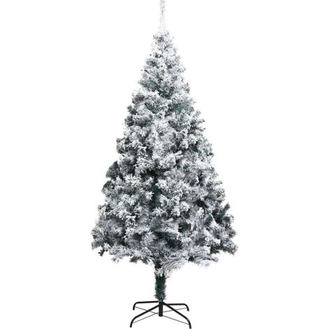Albero di Natale Artificiale con Neve Verde 240 cm in PVC