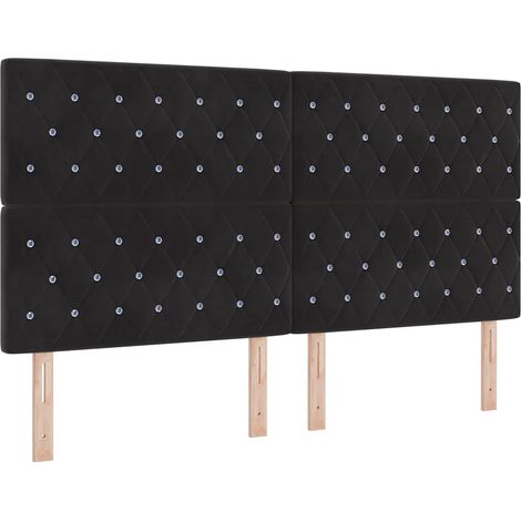 Maison Exclusive - Kopfteil Schwarz 180 cm Samt (1/5)