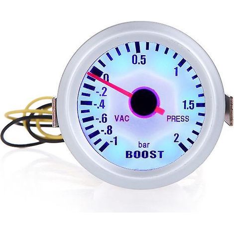 Turbolader-Ladedruck-Vakuummeter für PKW 2" 52 mm -12 BAR blaue LED-Beleuchtung