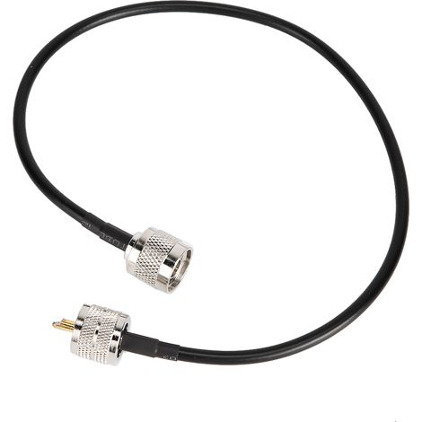 Câble adaptateur d'antenne coaxiale de 19,7 pouces, connecteur N mâle vers UHF PL259 mâle, 50 ohms, faible perte (1/5)