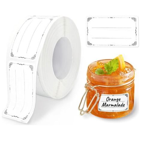 QORVA-Étiquettes adhésives vierges pour bocaux (3 x 5 cm), 600 pièces, pour congélateur (1/5)