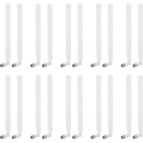 Connecteur SMA mâle pour antennes de routeur 4G  convient aux antennes externes de routeur 4G LTE  compatible avec B593, E5186, B315, B310  698-2700 MHz  20 unités.
