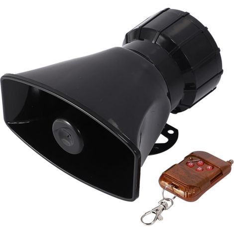 Klaxon De Voiture Sirène De Police, 7 Tons Sirène De Police Alarme Voiture, 12V 100W, Car Siren Vehicle Horn, Avec Une Télécommande, Pour Tous Les Véhicules 12V (1/5)