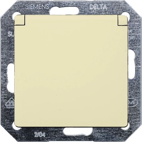 Siemens DELTA i-system Toma de corriente SCHUKO con tapa abatible, elektroweiß, 5UB1907