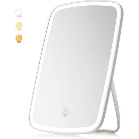 Miroir Maquillage LED USB 3 Couleurs Luminosite Reglable (1/3)