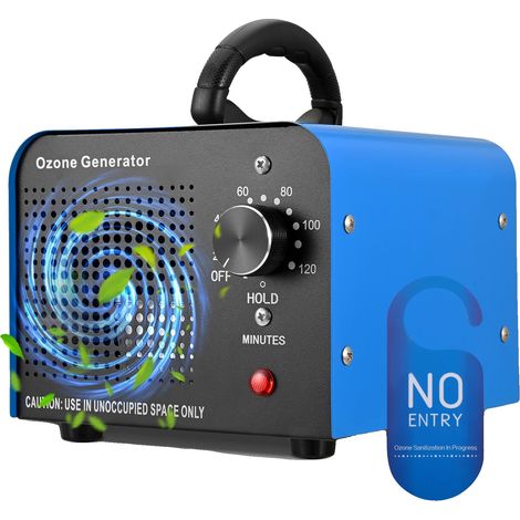 Generador de ozono de alta capacidad 60.000 mg/h, purificación de aire versátil, azul (1/2)