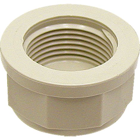 Coperchio filettato in plastica PP, filettatura interna 3/4" 10 per tubo di irrigazione a goccia