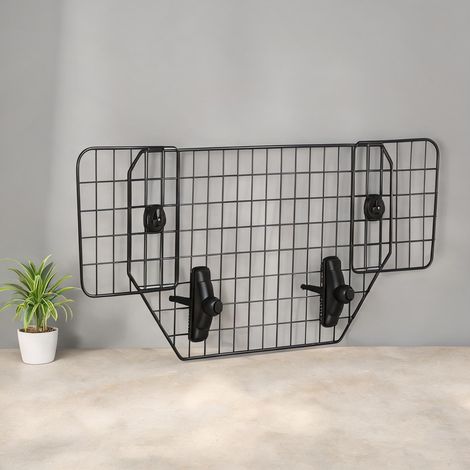 Barrière de protection pour chien en métal noir largeur réglable (1/5)