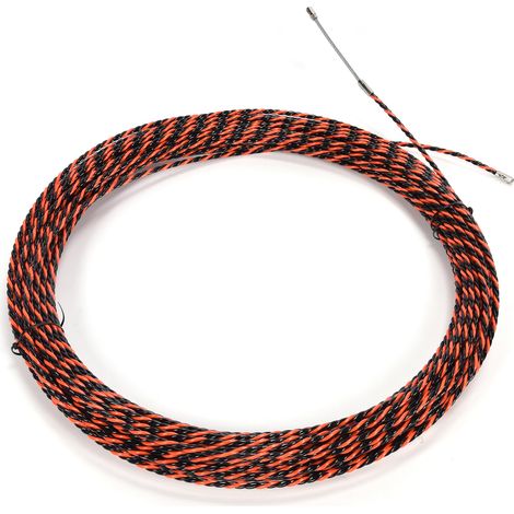 Câble en acier 50m gainé plastique double couleur, résistant corrosion, usage ascenseur grue tracteur (1/5)