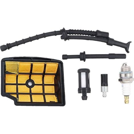 - Luftfilter - Zündkerze - Kraftstoff- und Ölschlauch-Set - Für STIHL 020T MS200 MS200T Kettensäge - Schwarz - Standardabmessungen (1/5)