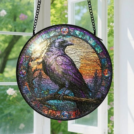 Capteur de soleil en vitrail - décoration spirituelle 9cm (1/4)