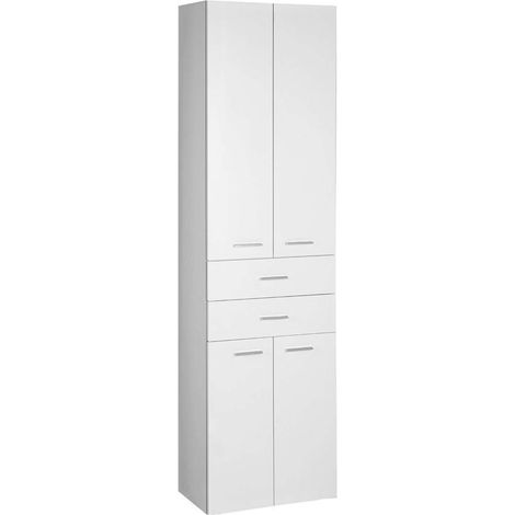 Aqualine Zoja - Hochschrank Keramia Fresh mit Auszügen, 50x184x29 cm, weiß 51291