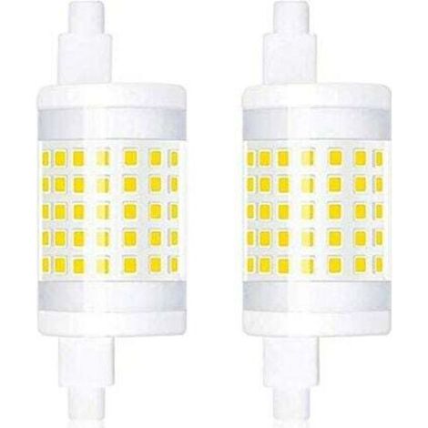 2-PCS Dimmable 10W R7S 78mm Ampoule LED Lampe Linéaire J78 T3 220V 360 Degrés 1000 Lumen équivalent 100W Ampoule Halogène Blanc Chaud 3000k pour Jardin, Couloir, Lampadaire, Projecteur [Classe énergét
