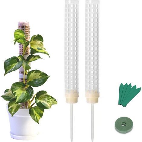25cm plastic foam post, coconut fiber totem for indoor climbing plant stakes and supports (1/5)