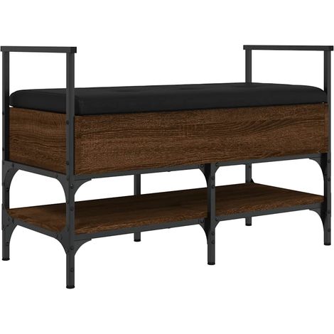 Shoe Bench Brown Oak 85.5x42x57.5 cm Engineered Wood vidaXL (1/5)