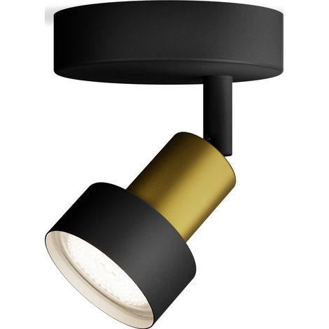 Philips Conduit Spot en saillie à 1 point lumineux (Noir/Or) - Culot GU10 (1/5)