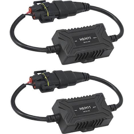 ampoules LED H4 H8 H11 9005/9006/9012 Canbus avec décodeur d'erreur et résistance, adaptateur pour phares et feux de brouillard de voiture (12V-14V H7) (1/5)