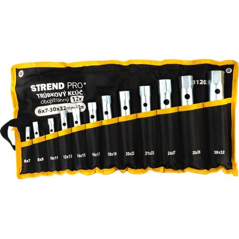 Schlüssel Strend Pro, 6x7-30x32 mm, Rohrschlüssel, doppelseitig, Zn, Set 12 Stk. (1/4)
