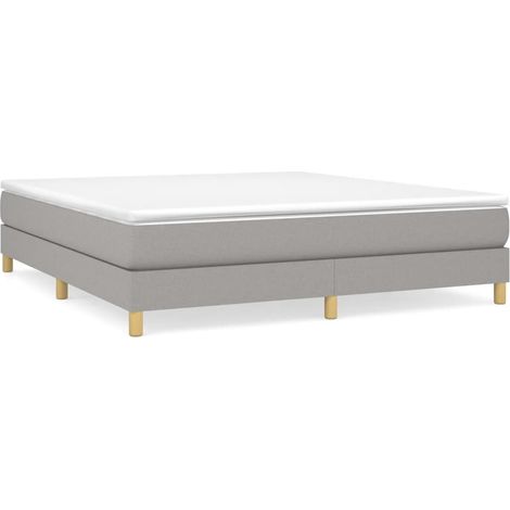 Maison Exclusive - Boxspringbettgestell Hellgrau 180x200 cm Stoff