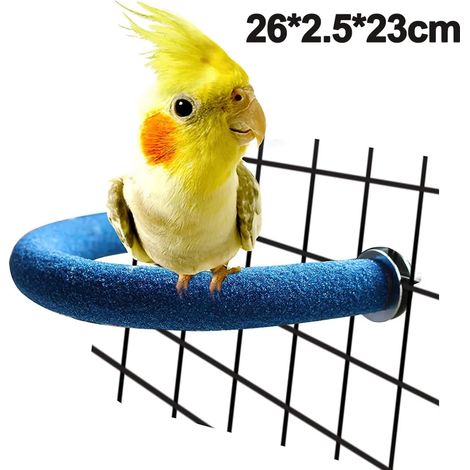 Support de perchoir pour oiseaux en forme de U, perchoir en bois pour perroquets, pour perroquets, griffes de sable colorées, tige de meulage des griffes, accessoires de cage pour perroquets amazonien (1/5)