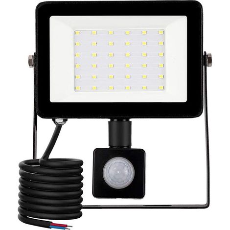 Projecteur extérieur LED,30W Lumière d'extérieure à détecteur de mouvement 6500K Spot LED Extérieur,IP66 Lampe de Sécurité,pour Jardin Chantier Terrasse Garage Pelouse fête Éclairage E (1/4)