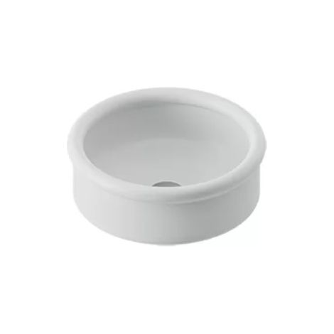 Lavabo appoggio con bordi  bianco lucido brera diametro 43 cm