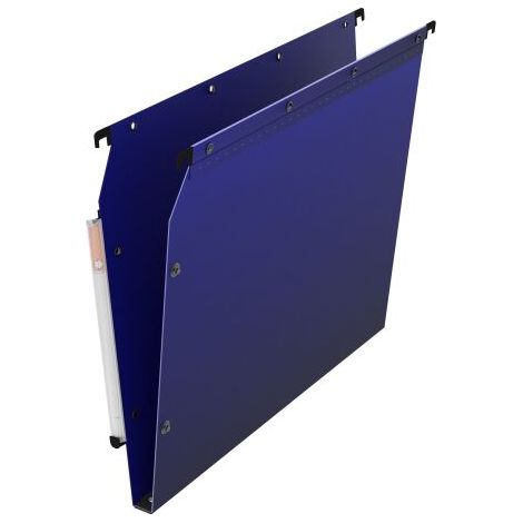 Dossier suspendu plastique pression L'Oblique AZ fond 1,5 cm pour armoire - bleu - Lot de 10