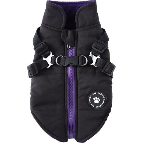 Ensoleille – Manteau imperméable rembourré pour chien – Coton chaud – Taille S – Protection contre le froid et l'humidité – Conception avec harnais intégré (1/5)