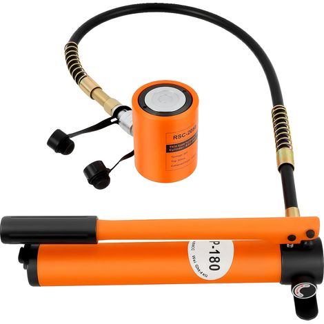 Vérin hydraulique, capacité de 20T, design ergonomique, Orange (1/2)