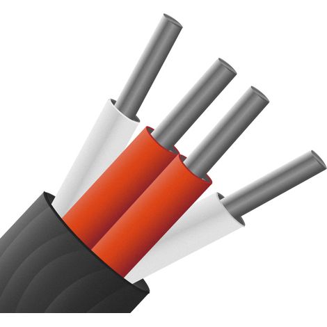 Câble capteur de températures à résistance (RTD) type RTD RS PRO, 5m, temp. max. +260°C, gaine PTFE ( Prix pour 1 )