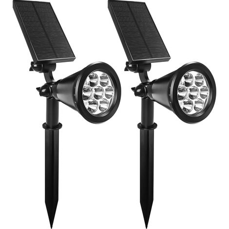 Applique Murale Exterieure Sans Fil Lampe Solaire,CCT Lampe Solaire Exterieur Jardin Up Down Réglable,IP65 Étanche Lumière Exterieur pour Clôture,Cour,Patio-4PCS (1/5)
