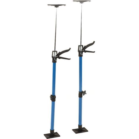 Verstellbare Stützstange, Teleskop-Schrankklemmstangen aus Stahl, Trockenbau-Hebevorrichtungen, ausziehbare Schrankstützstange mit 4 Platten